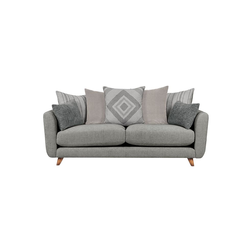 Willoughby 4 Seater Pillow Back Sofa in Platinum Fabric 2