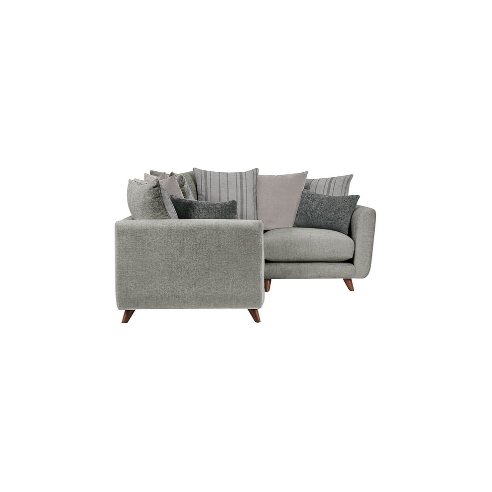 Willoughby Left Hand Corner Pillow Back Sofa in Platinum Fabric 3