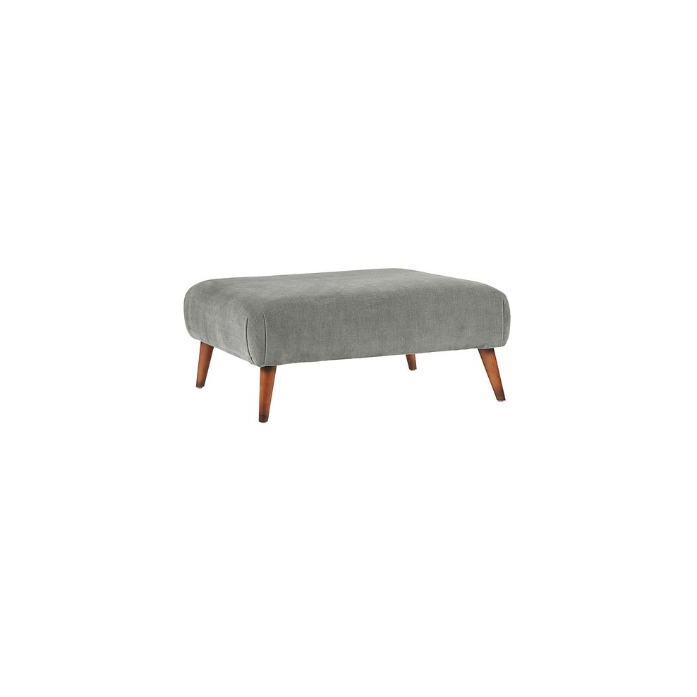 Willoughby Footstool in Platinum Fabric 1