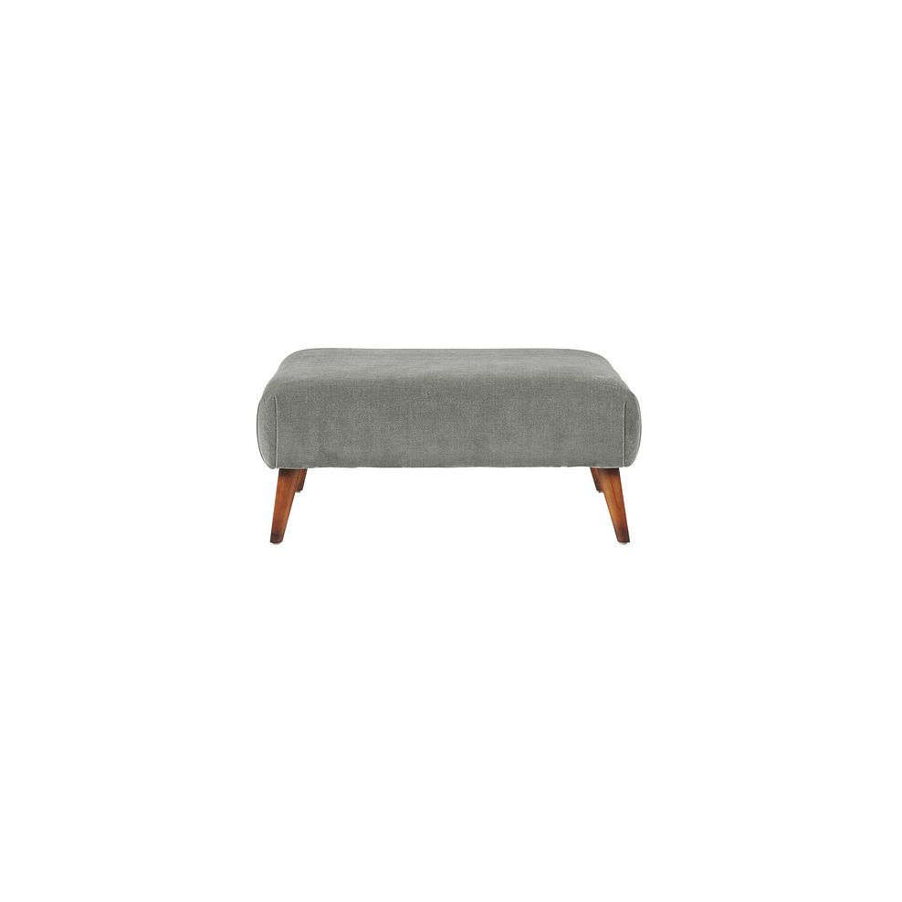 Willoughby Footstool in Platinum Fabric 2
