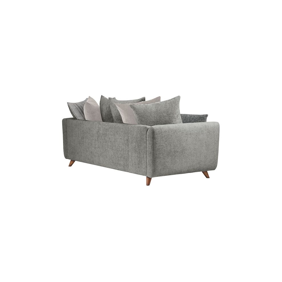 Willoughby Large 4 Seater Pillow Back Sofa in Platinum Fabric 3