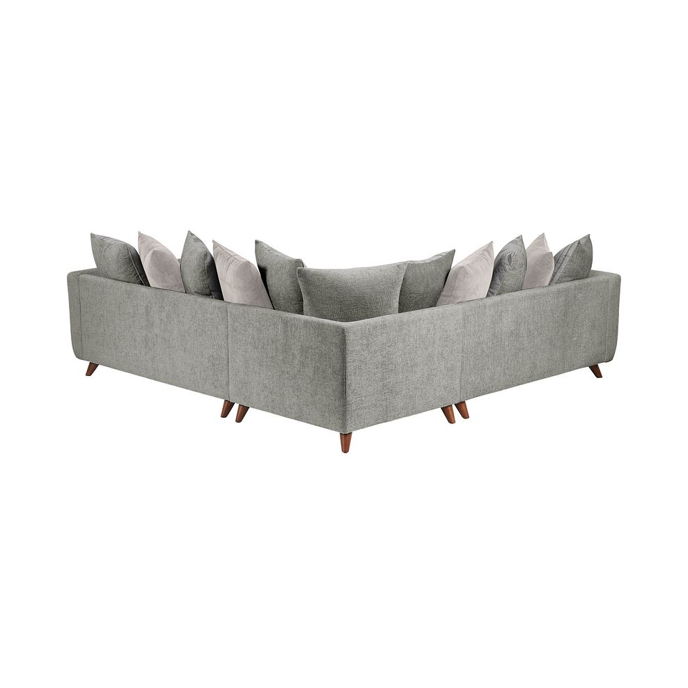 Willoughby Large Pillow Back Corner Sofa in Platinum Fabric 2