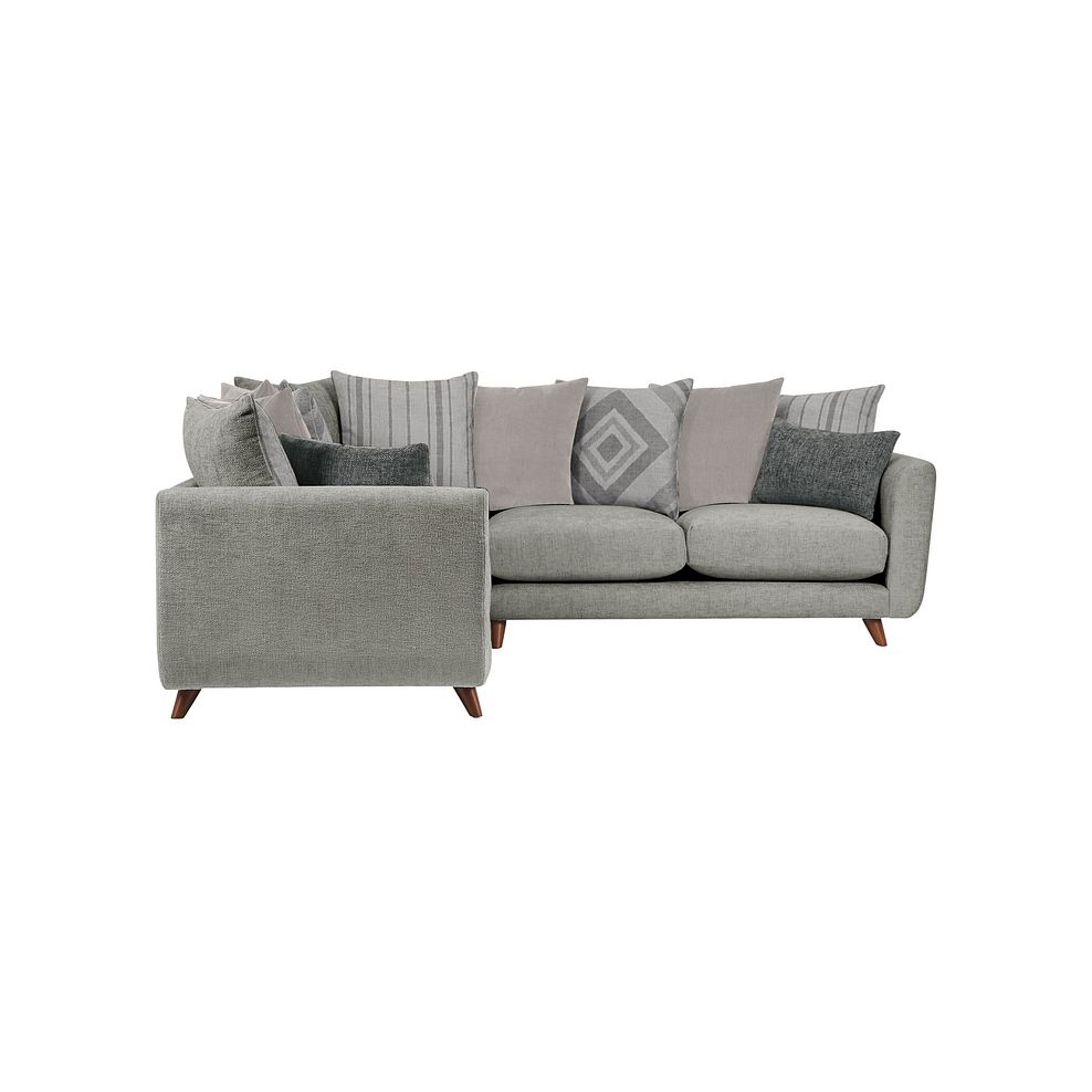 Willoughby Large Pillow Back Corner Sofa in Platinum Fabric 3