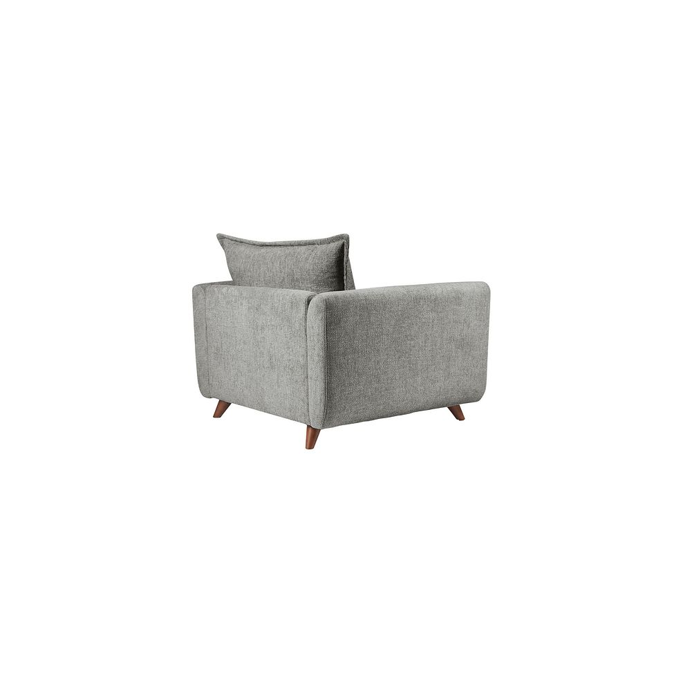 Willoughby High Back Loveseat in Platinum Fabric 3