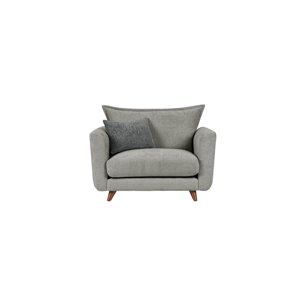 Willoughby High Back Loveseat in Platinum Fabric 2