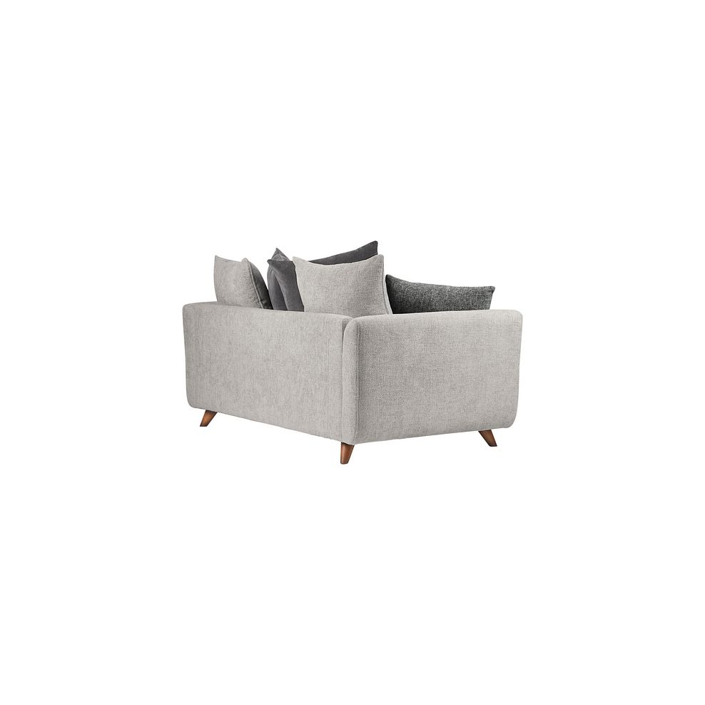 Willoughby 3 Seater Pillow Back Sofa in Silver Fabric Thumbnail 3