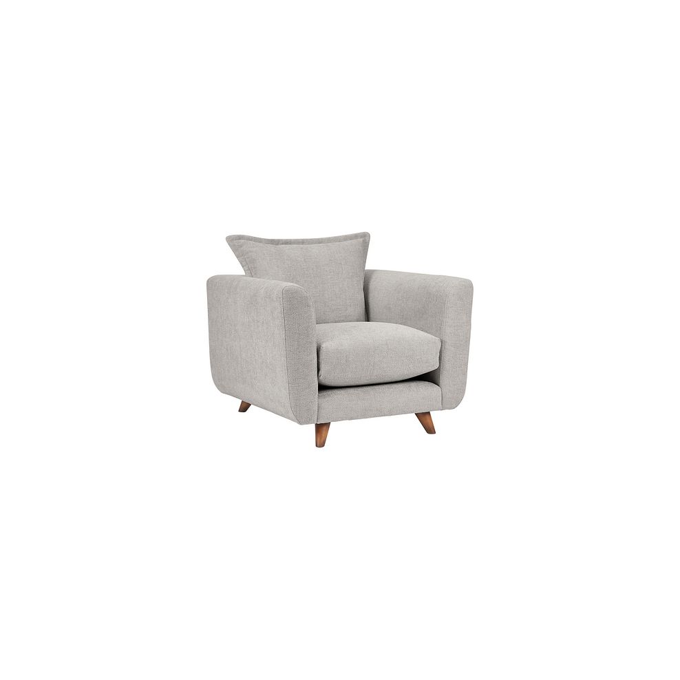 Willoughby Armchair in Silver Fabric 1