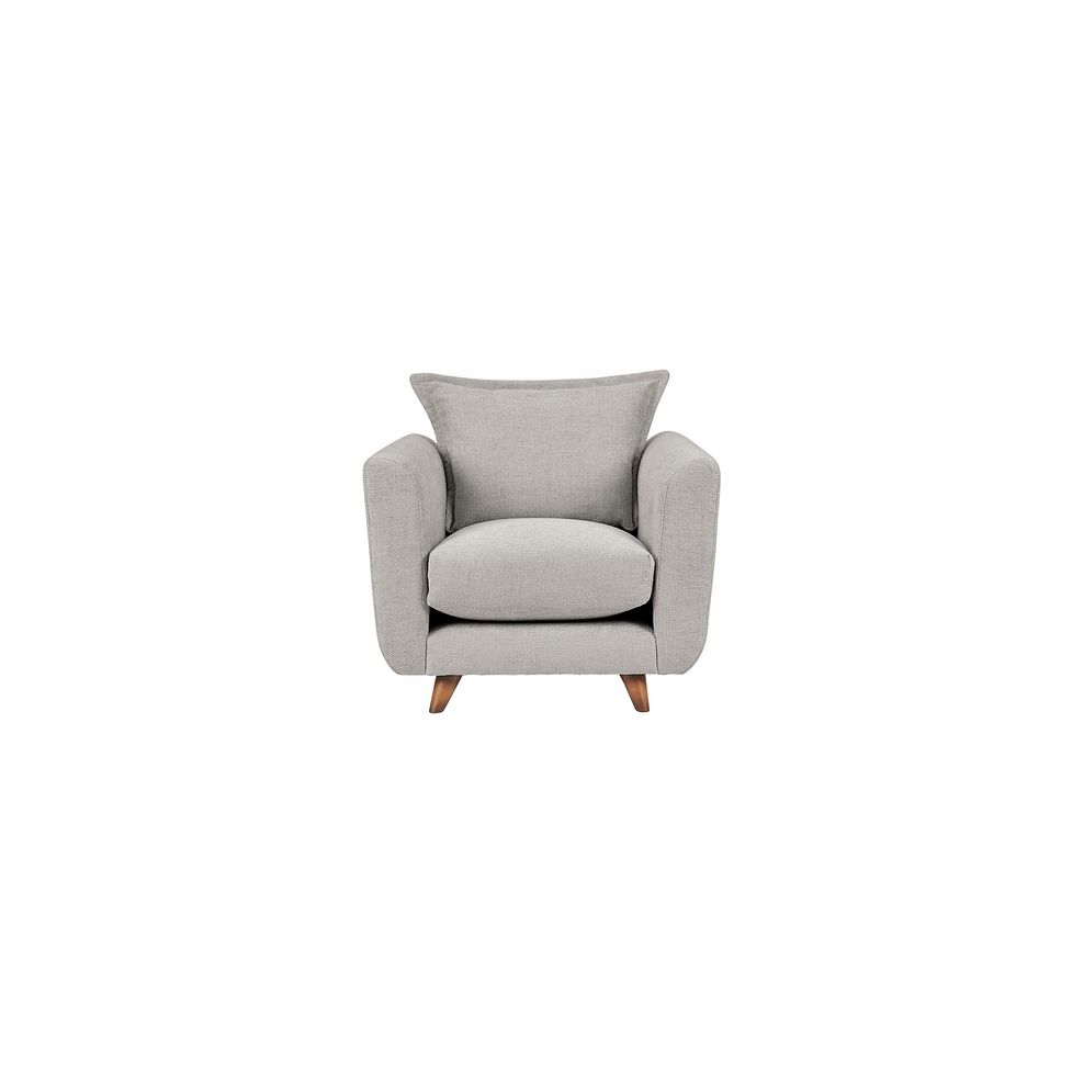 Willoughby Armchair in Silver Fabric 2