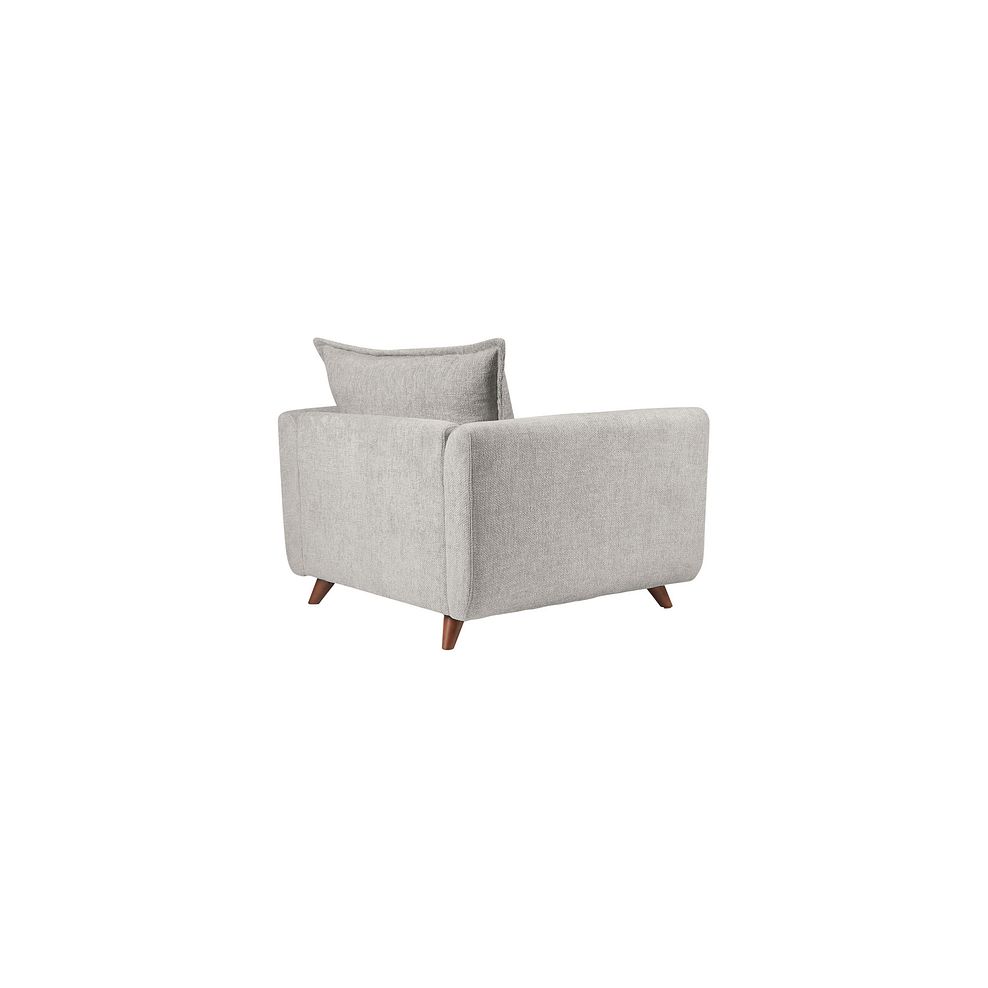 Willoughby High Back Loveseat in Silver Fabric 3