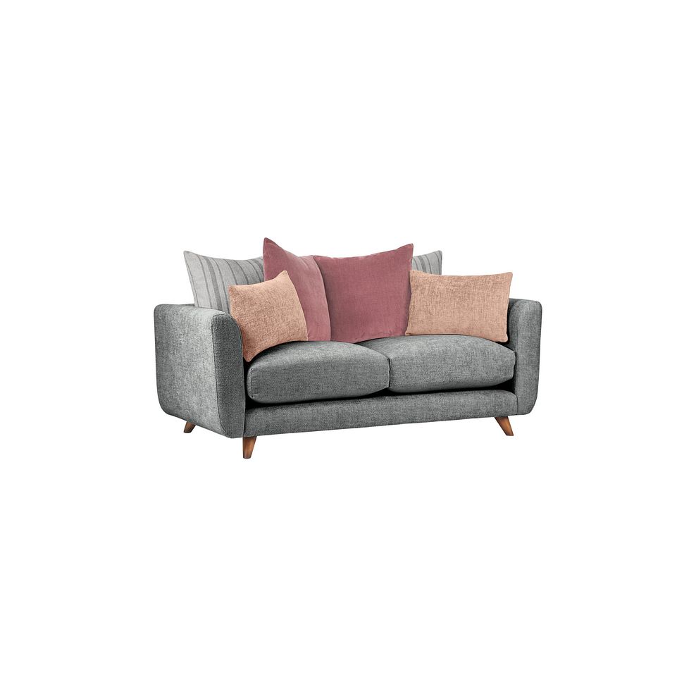 Willoughby 3 Seater Pillow Back Sofa in Slate Fabric