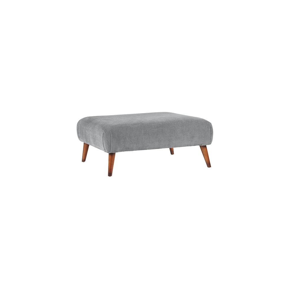 Willoughby Footstool in Slate Fabric 1