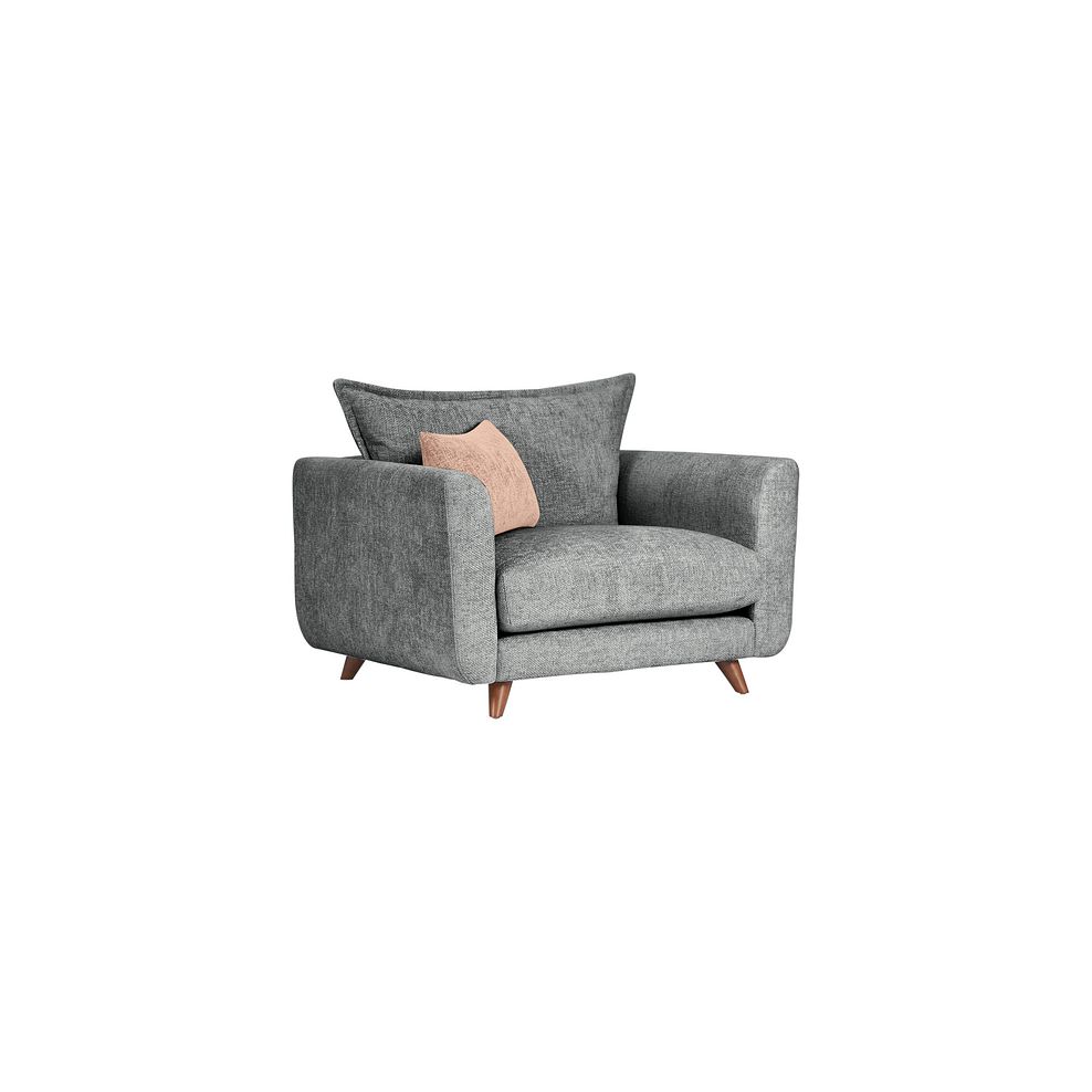 Willoughby High Back Loveseat in Slate Fabric 1