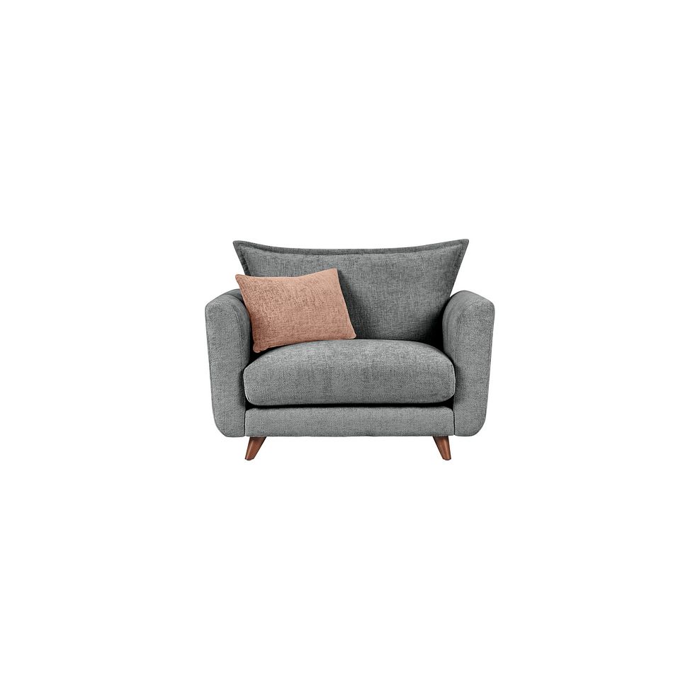 Willoughby High Back Loveseat in Slate Fabric 2