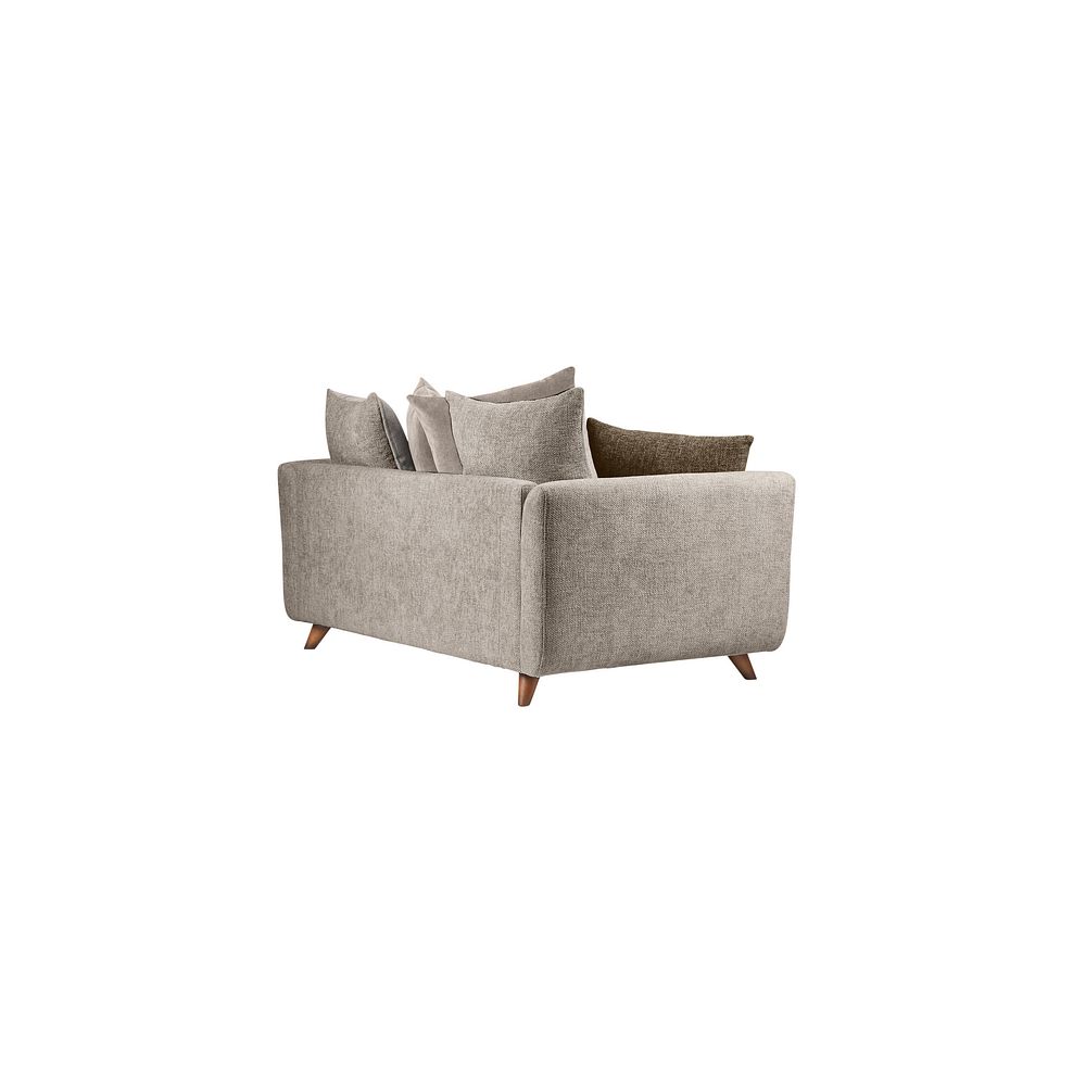 Willoughby 3 Seater Pillow Back Sofa in Stone Fabric 3