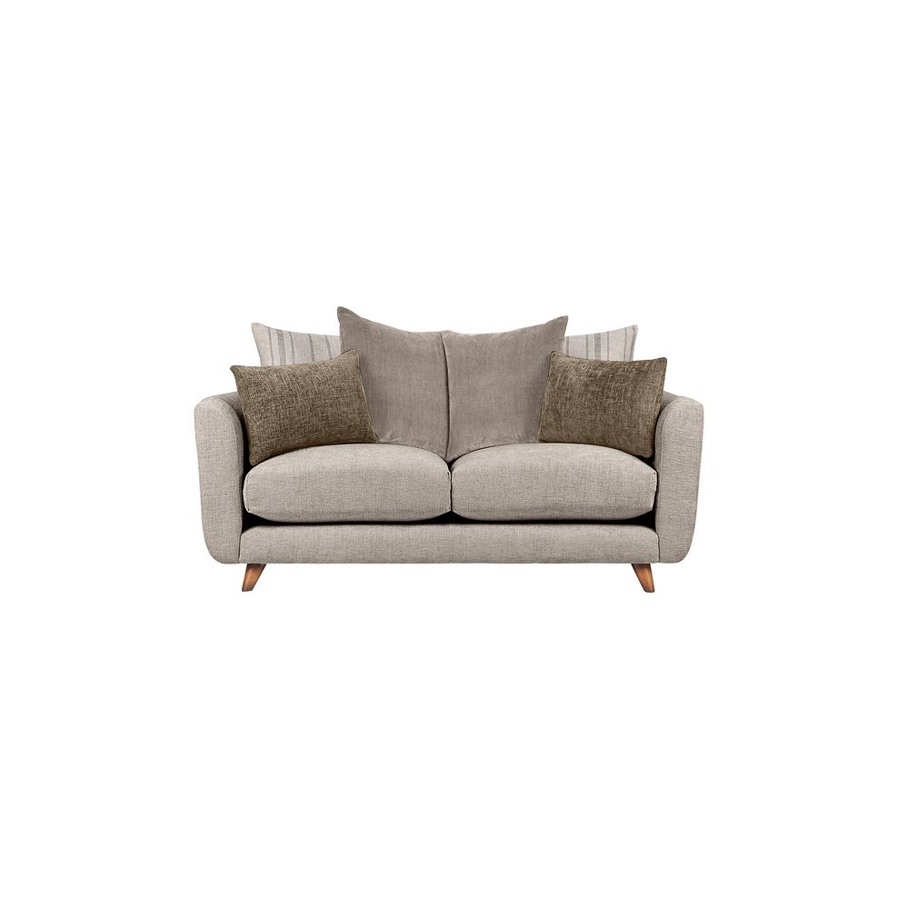Willoughby 3 Seater Pillow Back Sofa in Stone Fabric Thumbnail 2