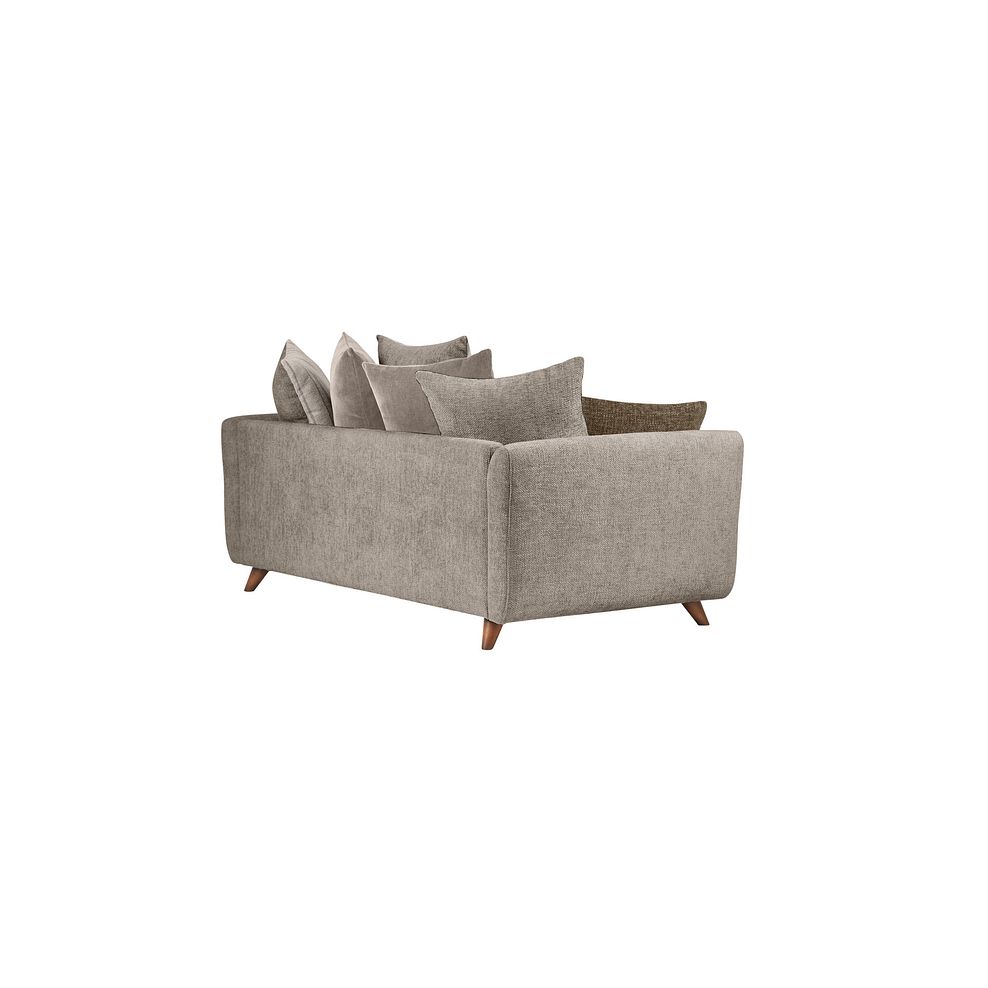 Willoughby 4 Seater Pillow Back Sofa in Stone Fabric 3