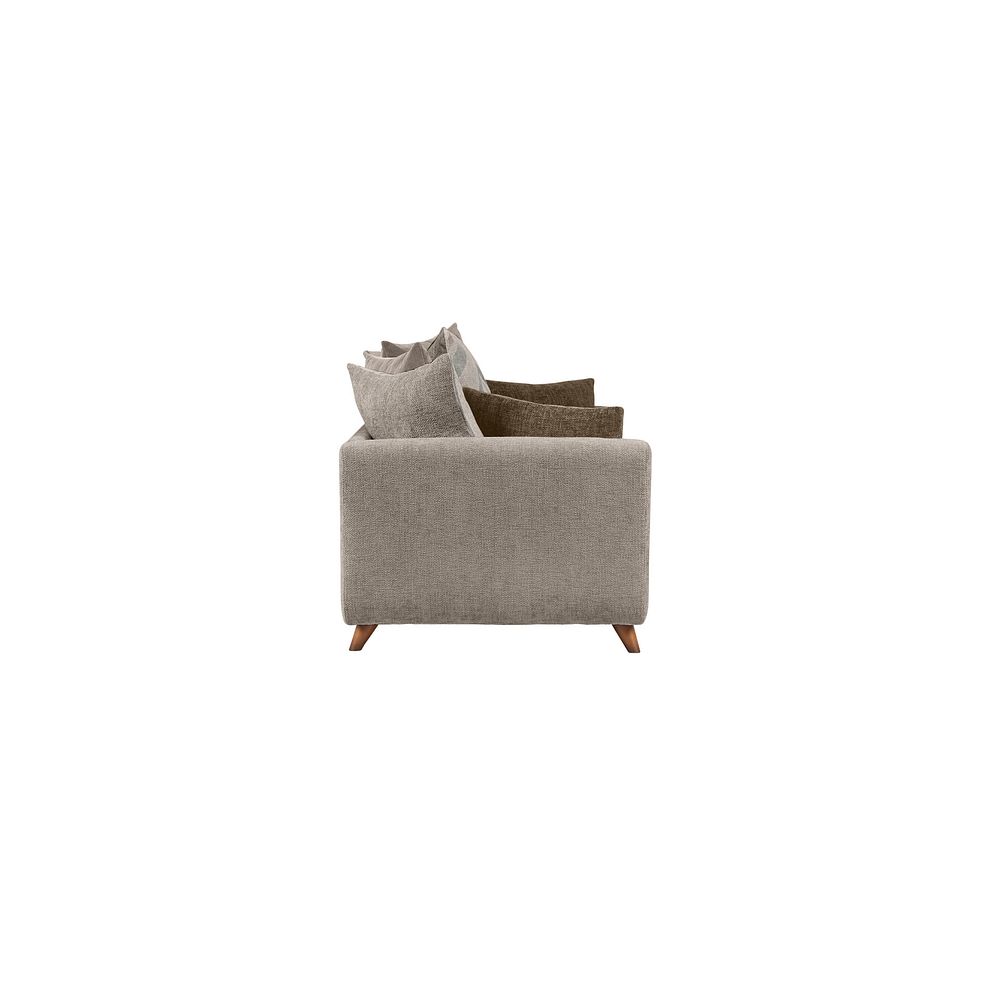 Willoughby 4 Seater Pillow Back Sofa in Stone Fabric 4