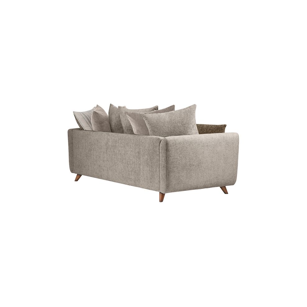 Willoughby Large 4 Seater Pillow Back Sofa in Stone Fabric 3