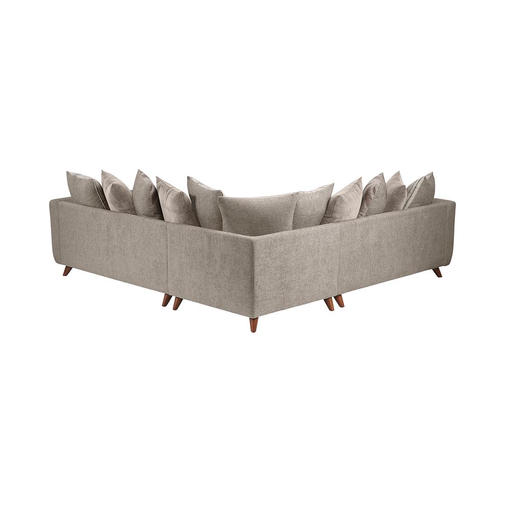 Willoughby Large Pillow Back Corner Sofa in Stone Fabric 2