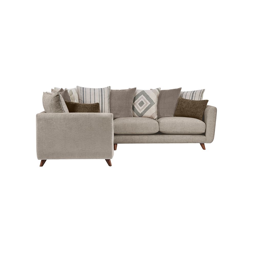Willoughby Large Pillow Back Corner Sofa in Stone Fabric 3