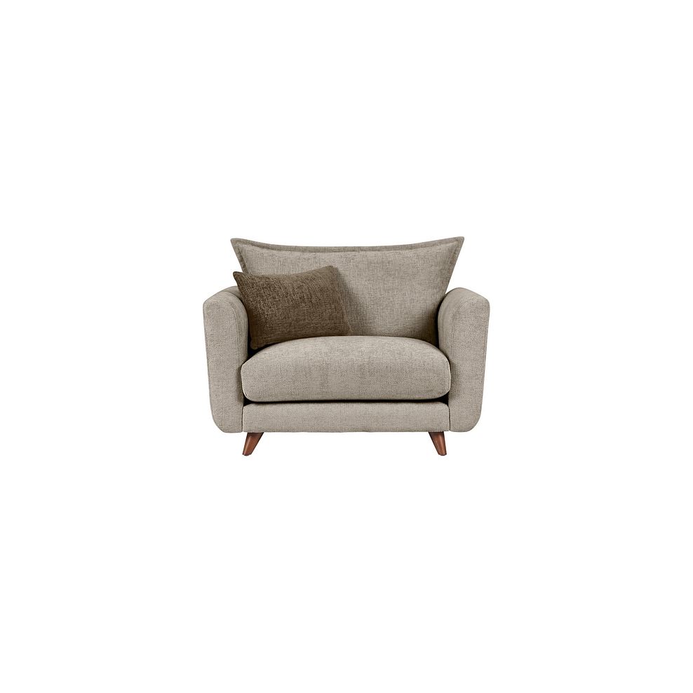 Willoughby High Back Loveseat in Stone Fabric 2