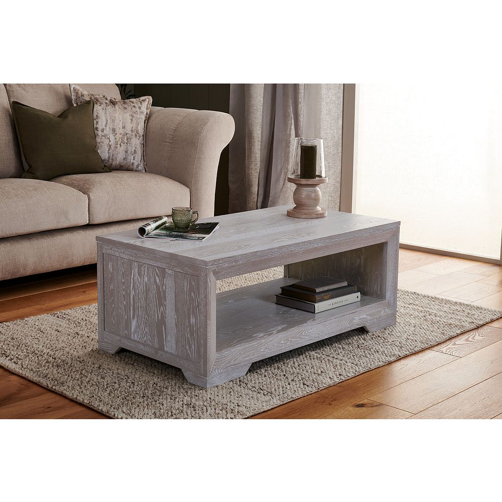 Willow Light Grey Coffee Table - Solid Oak 1