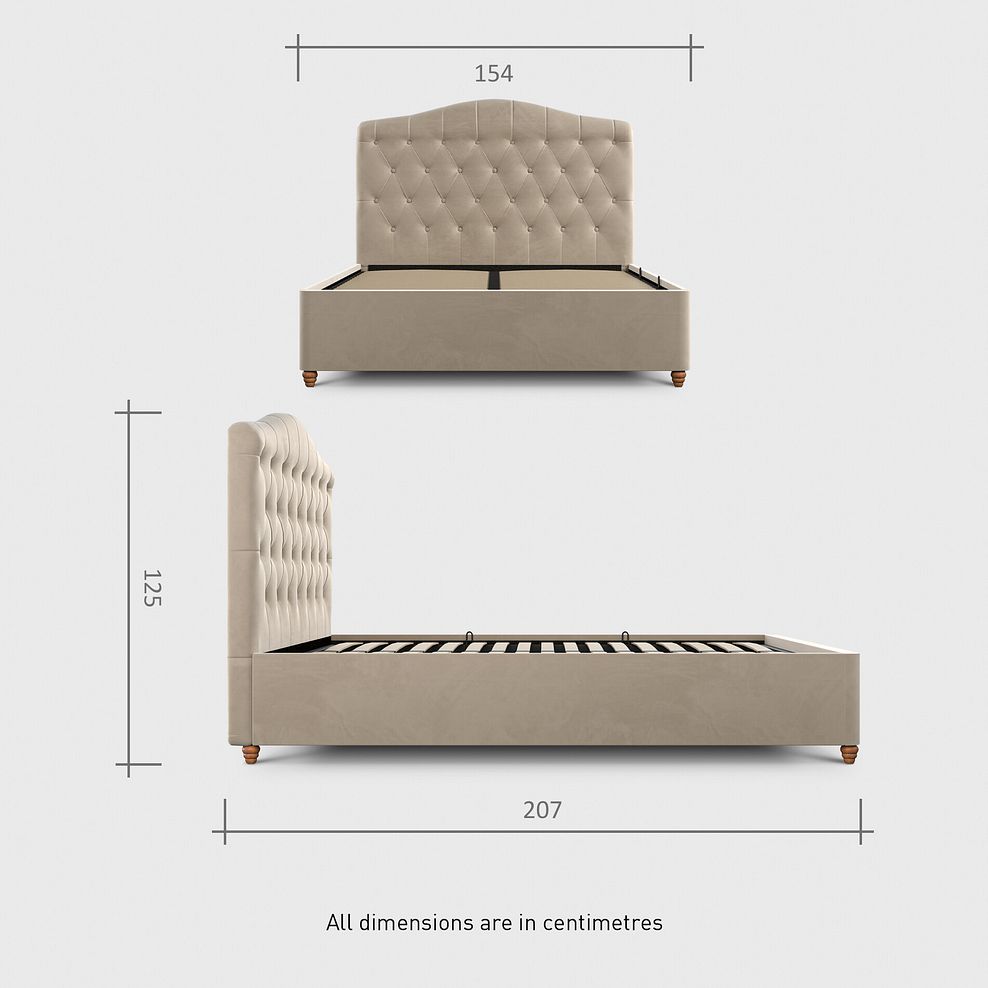 Windsor Double Ottoman Storage Bed in Sunningdale Linen Fabric 12