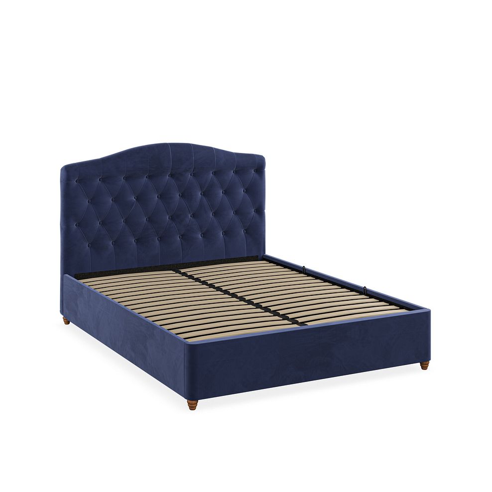 Windsor King-size Ottoman Storage Bed in Sunningdale Indigo Fabric 2