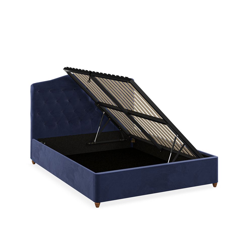 Windsor King-size Ottoman Storage Bed in Sunningdale Indigo Fabric 3