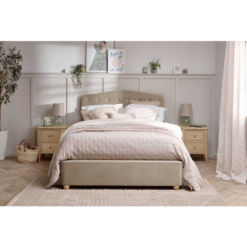 Windsor King-size Ottoman Storage Bed in Sunningdale Linen Fabric 3