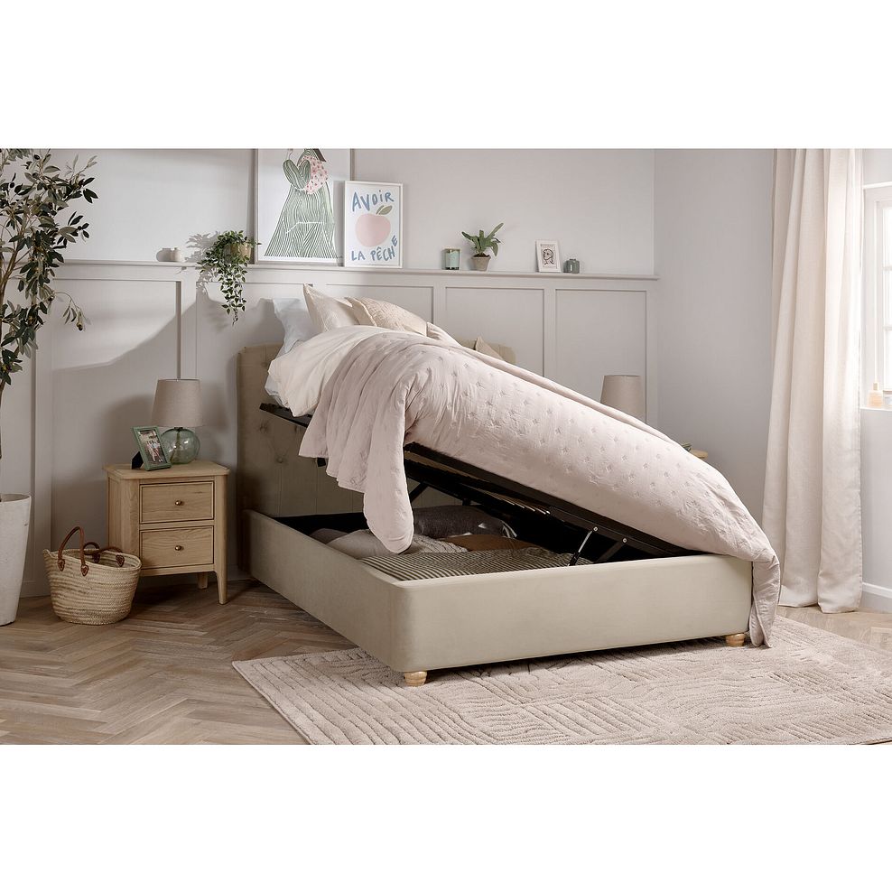 Windsor King-size Ottoman Storage Bed in Sunningdale Linen Fabric 2