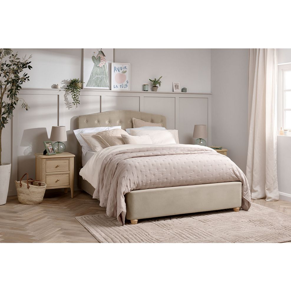 Windsor King-size Ottoman Storage Bed in Sunningdale Linen Fabric 1