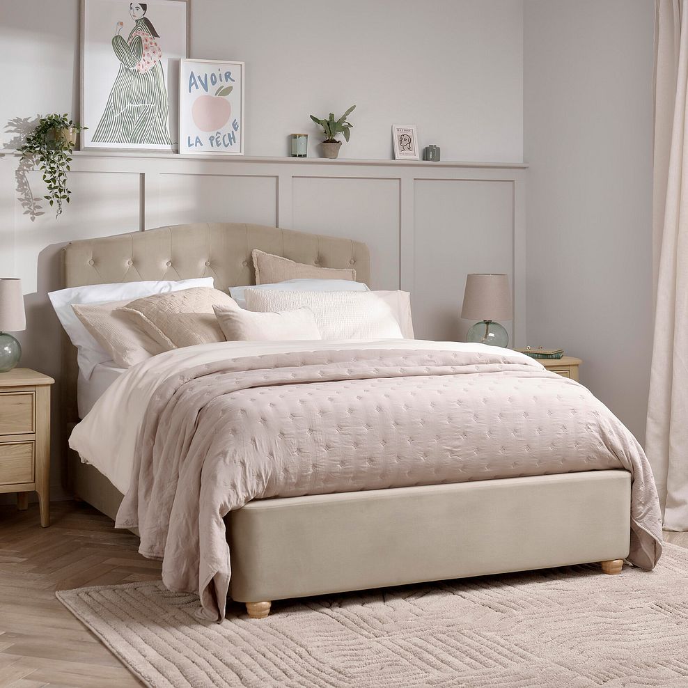 Windsor King-size Ottoman Storage Bed in Sunningdale Linen Fabric 1
