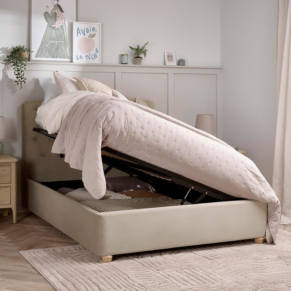 Windsor King-size Ottoman Storage Bed in Sunningdale Linen Fabric 2