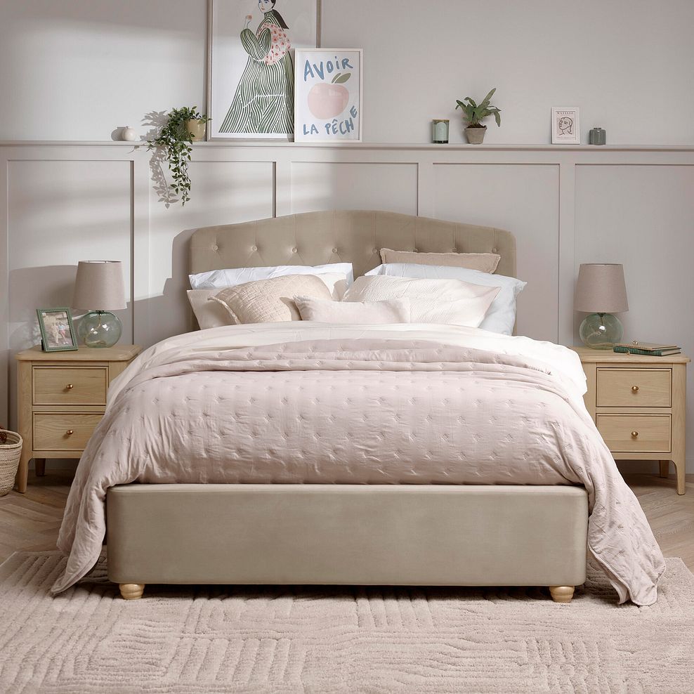 Windsor King-size Ottoman Storage Bed in Sunningdale Linen Fabric 3