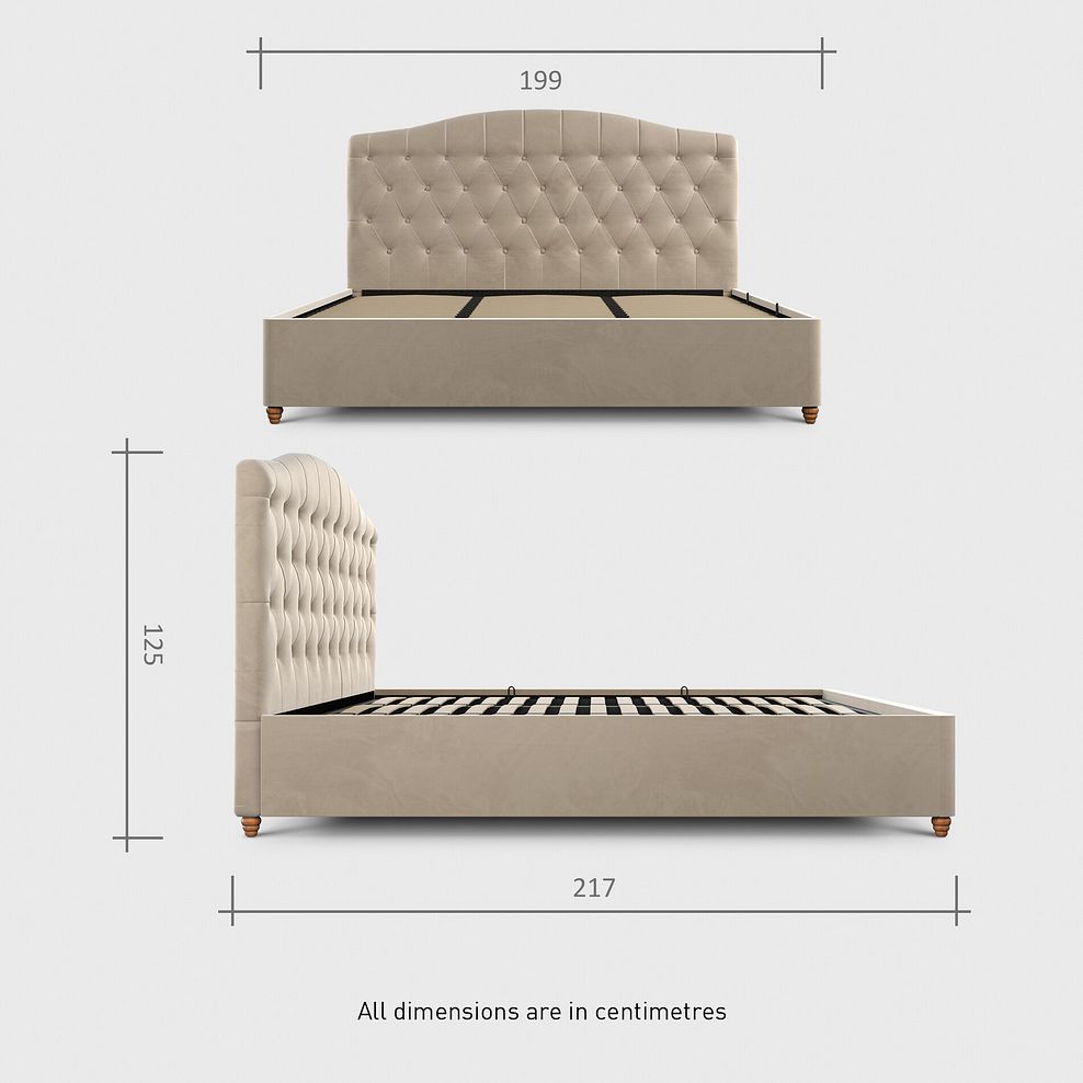 Windsor Super King-size Ottoman Storage Bed in Sunningdale Linen Fabric 12