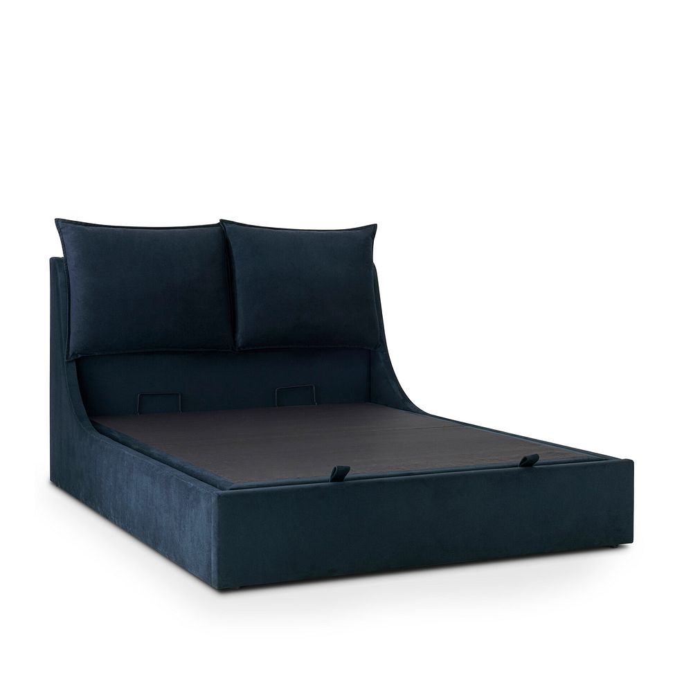 Wren Double Ottoman Bed in Smooth Midnight Fabric 5