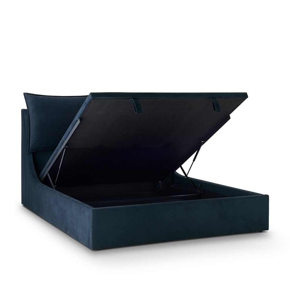 Wren Double Ottoman Bed in Smooth Midnight Fabric 6