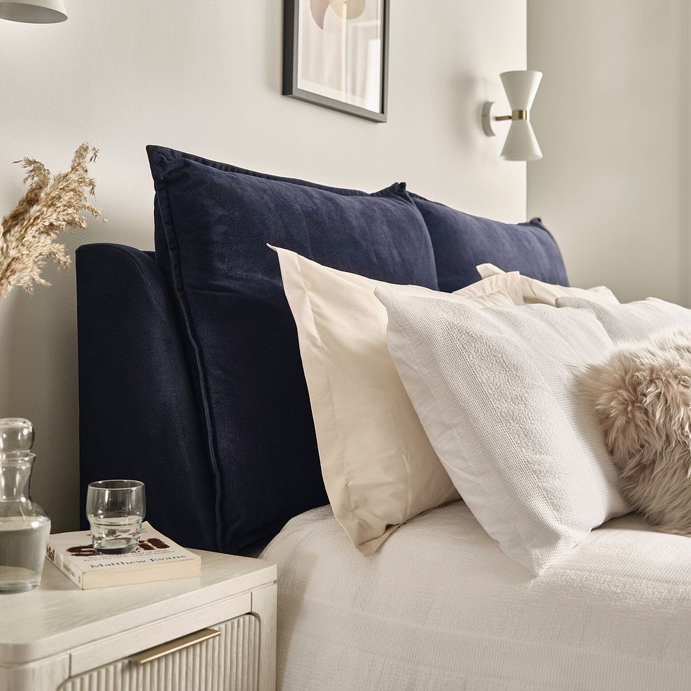 Wren Double Ottoman Bed in Smooth Midnight Fabric 5