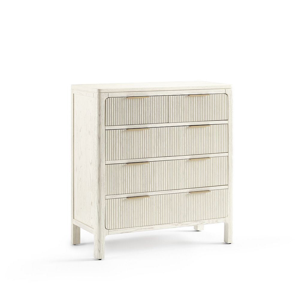 Wren White Painted Solid Oak 2+3 Chest of Drawers 3