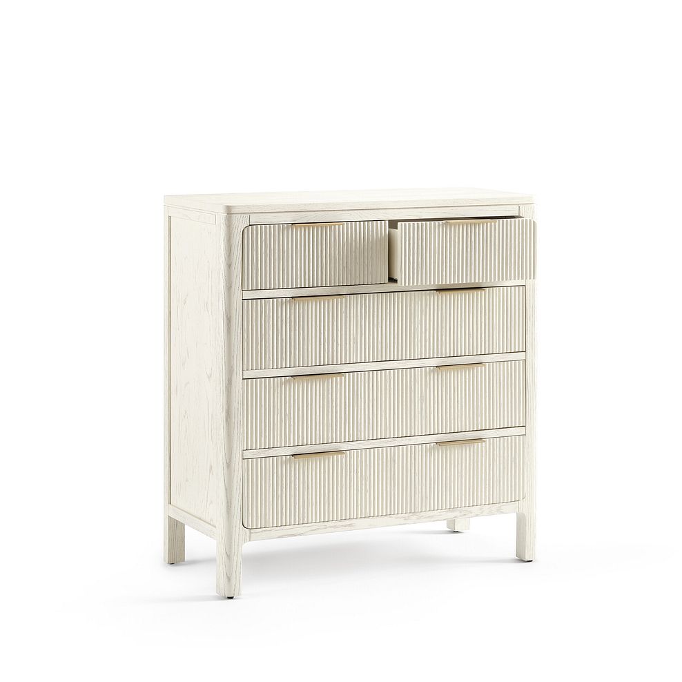 Wren White Painted Solid Oak 2+3 Chest of Drawers 4