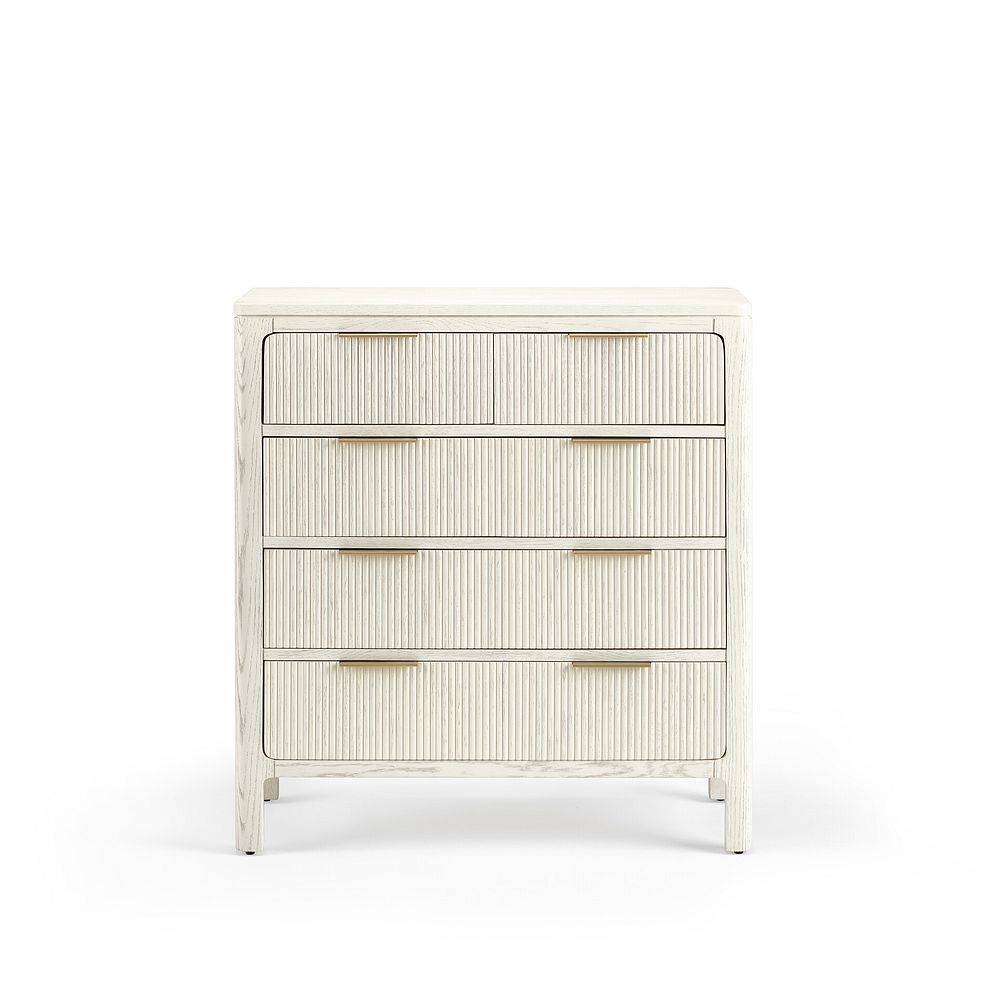 Wren White Painted Solid Oak 2+3 Chest of Drawers 5