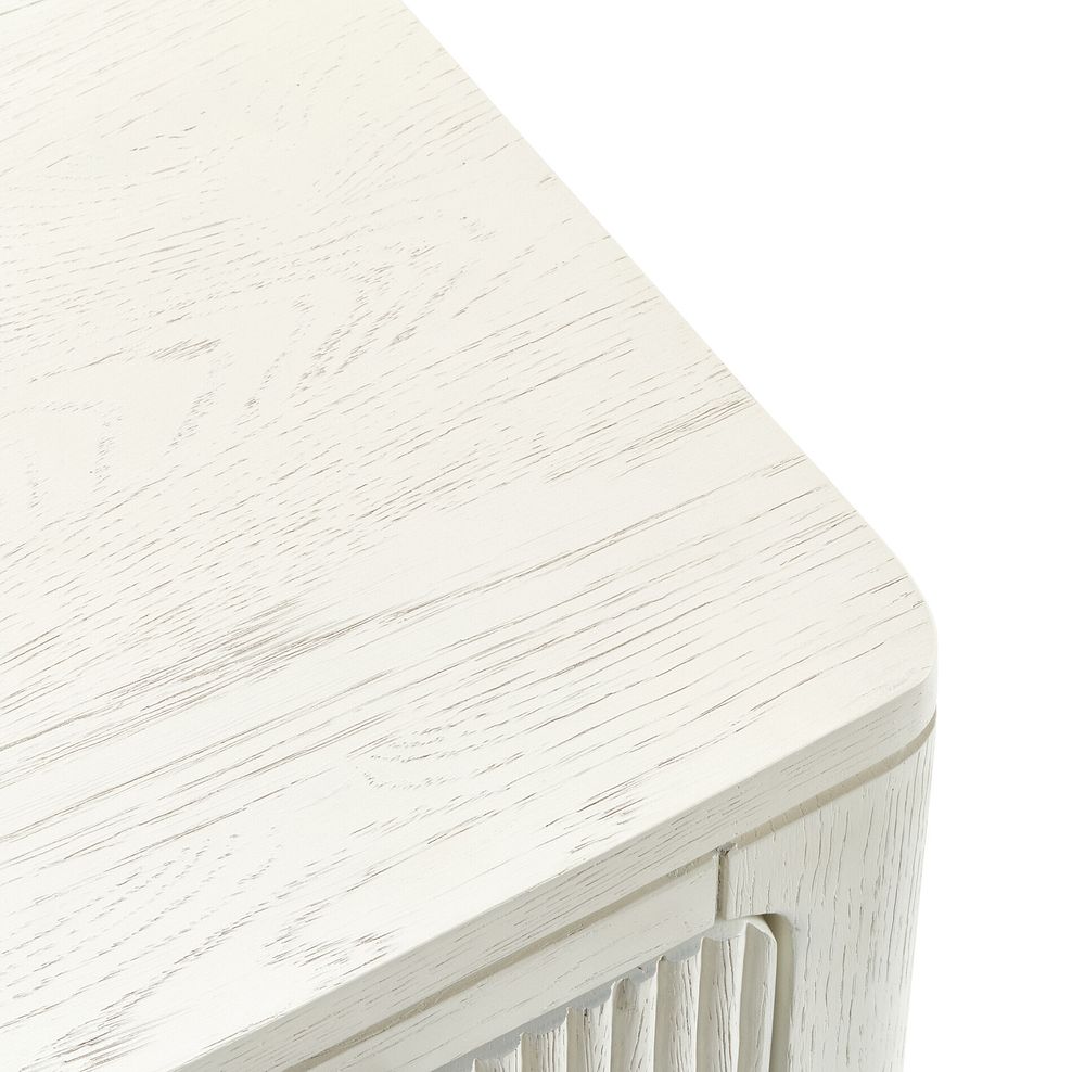 Wren White Painted Solid Oak 2 Drawer Bedside Table 7