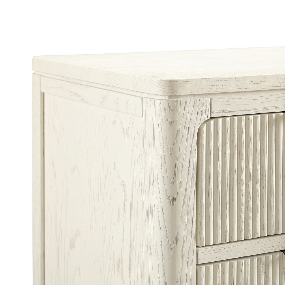 Wren White Painted Solid Oak 2 Drawer Bedside Table 11