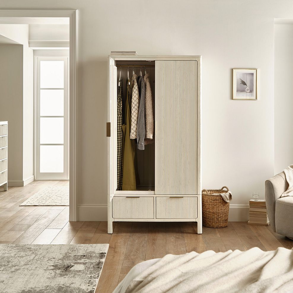 Wren White Painted Solid Oak Double Wardrobe 2