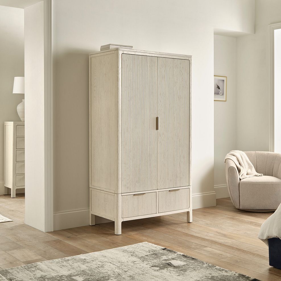Wren White Painted Solid Oak Double Wardrobe 3