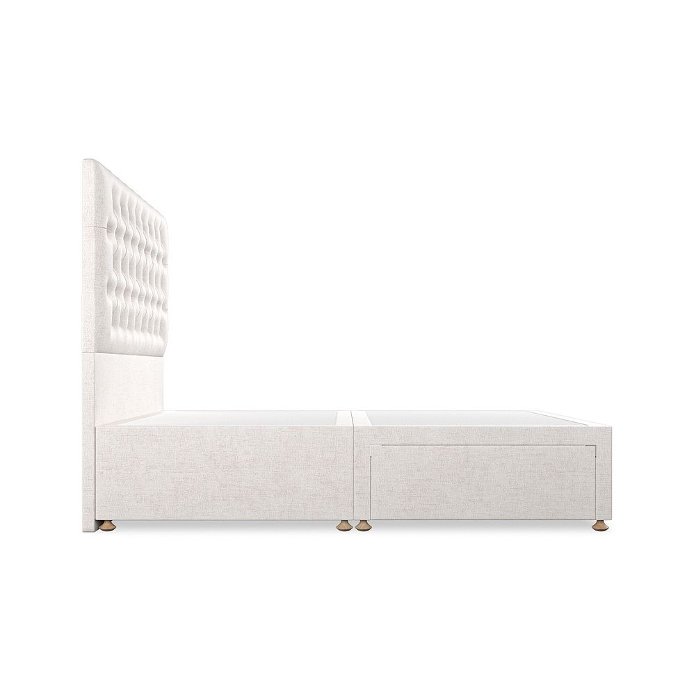Wycombe Double 2 Drawer Divan in Brooklyn Fabric - Lace White 4