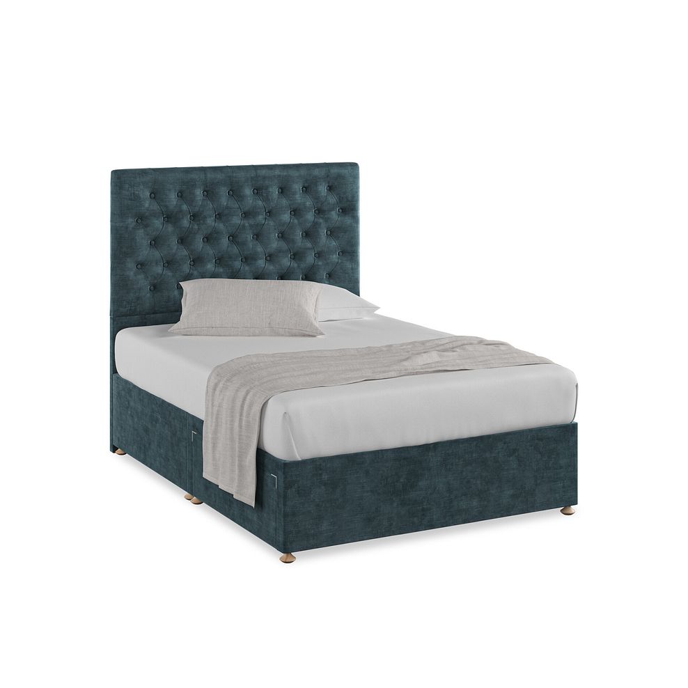 Wycombe Double 2 Drawer Divan in Heritage Velvet - Airforce 1