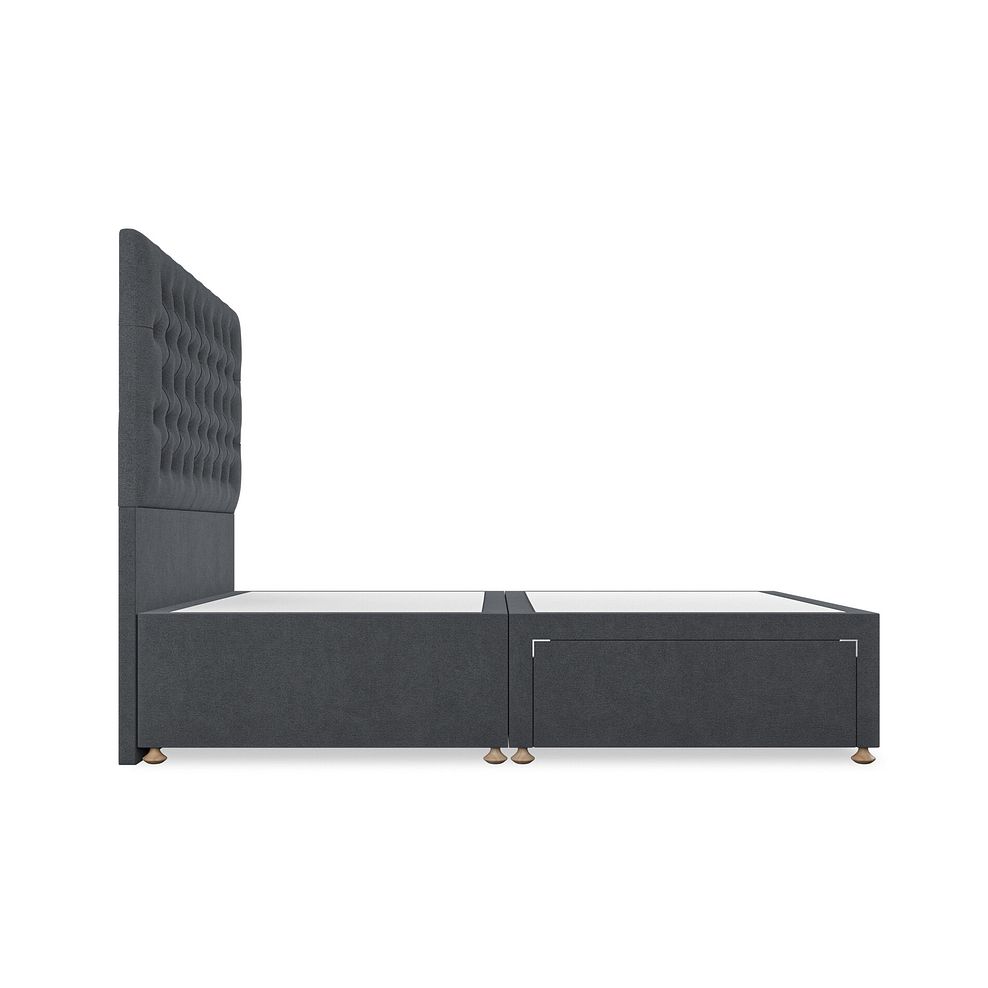 Wycombe Double 2 Drawer Divan in Venice Fabric - Anthracite 4