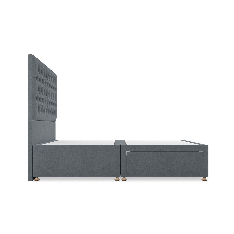 Wycombe Double 2 Drawer Divan in Venice Fabric - Graphite 4